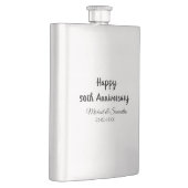 Happy 50th Anniversary Voeg paar naam datum bruilo Flacon (Rechts)