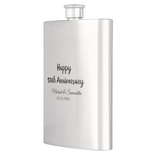 Happy 50th Anniversary Voeg paar naam datum bruilo Flacon (Links)