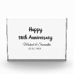 Happy 50th Anniversary Voeg paar naam datum bruilo Fotoblokken<br><div class="desc">ontwerp</div>