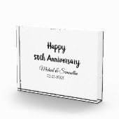 Happy 50th Anniversary Voeg paar naam datum bruilo Fotoblokken (Rechts)