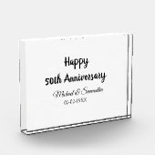 Happy 50th Anniversary Voeg paar naam datum bruilo Fotoblokken (Links)