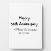 Happy 50th Anniversary Voeg paar naam datum bruilo Fotoplaat (voorkant)