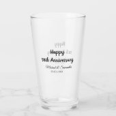 Happy 50th Anniversary Voeg paar naam datum bruilo Glas (Achterkant)