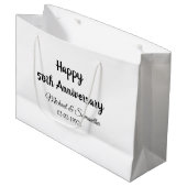 Happy 50th Anniversary Voeg paar naam datum bruilo Groot Cadeauzakje (Voorkant Gekanteld)