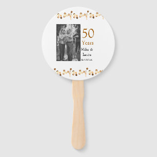 Happy 50th Anniversary Voeg paar naam datum bruilo Handwaaier