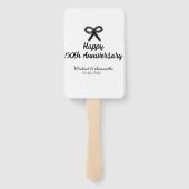 Happy 50th Anniversary Voeg paar naam datum bruilo Handwaaier (Achterkant)