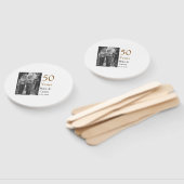 Happy 50th Anniversary Voeg paar naam datum bruilo Handwaaier (Niet-gemonteerd)