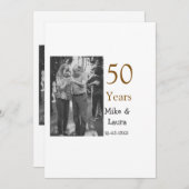 Happy 50th Anniversary Voeg paar naam datum bruilo Kaart (Voorkant / Achterkant)