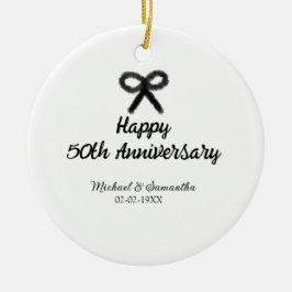 Happy 50th Anniversary Voeg paar naam datum bruilo Keramisch Ornament