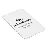 Happy 50th Anniversary Voeg paar naam datum bruilo Magneet (Rechterzijde)