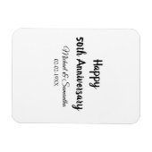 Happy 50th Anniversary Voeg paar naam datum bruilo Magneet (Horizontaal)