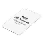 Happy 50th Anniversary Voeg paar naam datum bruilo Magneet (Linkerzijde)