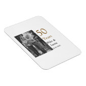 Happy 50th Anniversary Voeg paar naam datum bruilo Magneet (Rechterzijde)