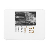 Happy 50th Anniversary Voeg paar naam datum bruilo Magneet (Horizontaal)