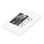 Happy 50th Anniversary Voeg paar naam datum bruilo Magneet (Linkerzijde)