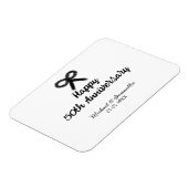 Happy 50th Anniversary Voeg paar naam datum bruilo Magneet (Linkerzijde)