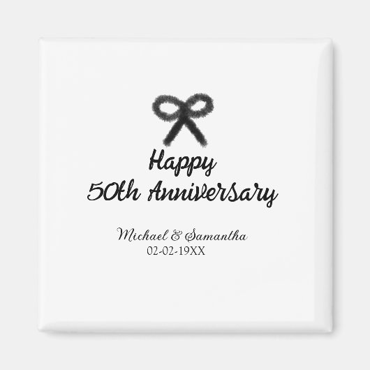 Happy 50th Anniversary Voeg paar naam datum bruilo Magneet (Voorkant)