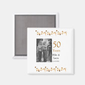 Happy 50th Anniversary Voeg paar naam datum bruilo Magneet (Voorkant / Achterkant)