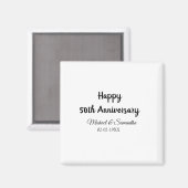 Happy 50th Anniversary Voeg paar naam datum bruilo Magneet (Voorkant / Achterkant)