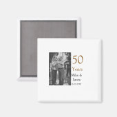 Happy 50th Anniversary Voeg paar naam datum bruilo Magneet (Voorkant / Achterkant)