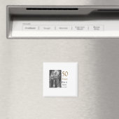 Happy 50th Anniversary Voeg paar naam datum bruilo Magneet (Insitu (Vaatwasser))