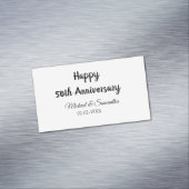 Happy 50th Anniversary Voeg paar naam datum bruilo Magnetisch Visitekaartje (Voorbeeld)