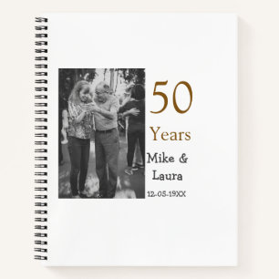 Happy 50th Anniversary Voeg paar naam datum bruilo Notitieboek