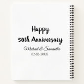 Happy 50th Anniversary Voeg paar naam datum bruilo Notitieboek (Achterkant)