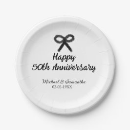 Happy 50th Anniversary Voeg paar naam datum bruilo Papieren Bordje