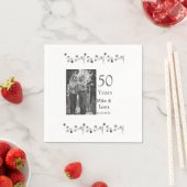 Happy 50th Anniversary Voeg paar naam datum bruilo Servet (Insitu)