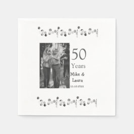 Happy 50th Anniversary Voeg paar naam datum bruilo Servet