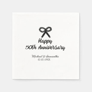 Happy 50th Anniversary Voeg paar naam datum bruilo Servet