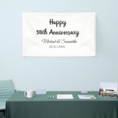 Happy 50th Anniversary Voeg paar naam datum bruilo Spandoek (Beurs)