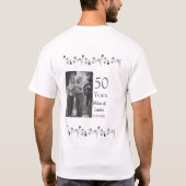 Happy 50th Anniversary Voeg paar naam datum bruilo T-shirt (Achterkant)