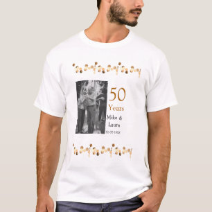 Happy 50th Anniversary Voeg paar naam datum bruilo T-shirt