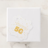 Happy 50th bedankjes labels (Met doos)