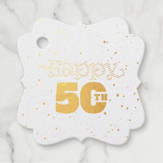 Happy 50th bedankjes labels (Voorkant)