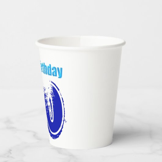 Happy 50th Birthday - aanpasbaar papierbekertje Papieren Bekers (Links)