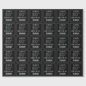 HAPPY 50TH BIRTHDAY; Art Deco Style met aangepaste Cadeaupapier (Vlak)