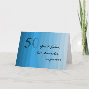 Happy 50th Birthday Blues Kaart