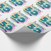 Happy 50th Birthday Cadeaupapier (Hoek)