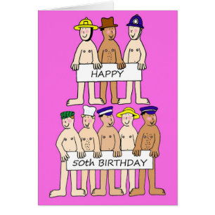 Happy 50th Birthday Cartoon Man Humor