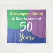 Happy 50th Birthday Celebration Tapestry Wandkleed (Voorkant (horizontaal))