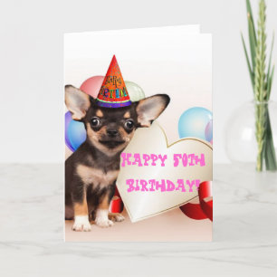Happy 50th Birthday Chihuahua greeting card Kaart