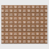 Happy 50th Birthday Chocolate Snoep Bar Cadeaupapier (Vlak)