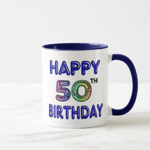 Happy 50th Birthday Coffee Cup en Travel Mugs Mok