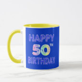 Happy 50th Birthday Coffee Cup en Travel Mugs Mok (Links)