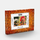 Happy 50th Birthday | ELKE LEEFTIJD | RED Glitter Fotoblokken (Links)