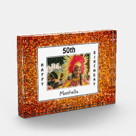 Happy 50th Birthday | ELKE LEEFTIJD | RED Glitter Fotoblokken