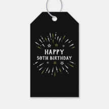 Happy 50th Birthday Fire White Gold